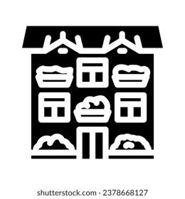 building green livingreen living glyph icon vector. building green livingreen living sign. isolated symbol illustration