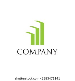 Building growth financial investment  logo design vector royalty free image template 