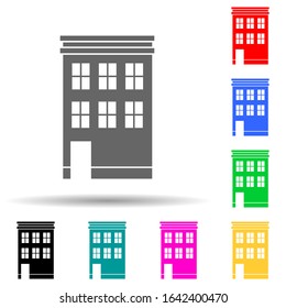 building for habitation multi color style icon. Simple glyph, flat vector of house icons for ui and ux, website or mobile application