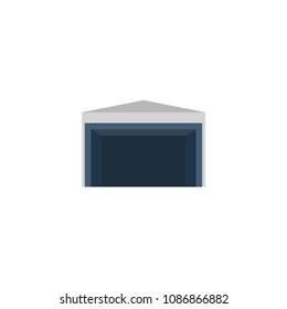 Building hangar, vector illustration.