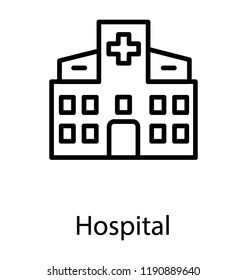 Building having plus sign is known as hospital 