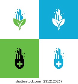 Bau- und Gesundheitslogo-Vektorgrafik