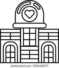 A building with a heart on it
