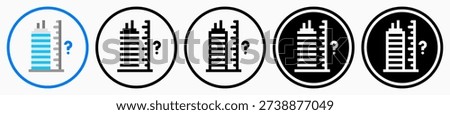 Building Height Icons: vector illustration of building height icons with white background