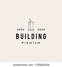 building hipster vintage logo vector icon illustration