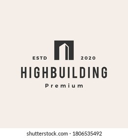 building hipster vintage logo vector icon illustration