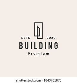 building hipster vintage logo vector icon illustration