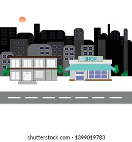 Building and home city vector
