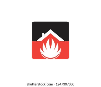 Building home fire logo template