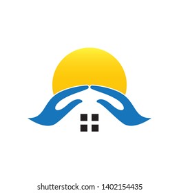 Building home icon logo vector template