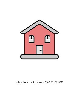 building, home icon. Set of buildings illustration icons. Signs, symbols can be used for web, logo, mobile app, UI, UX