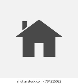 building or home icon vector gray eps10