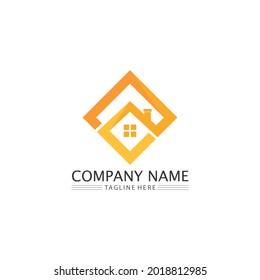 Building home logo, house logo, architecture, icon, residence and city, town, design and window, estate, business logo, vector home