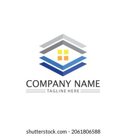 Building home logo, house logo, architecture, icon, residence and city, town, design and window, estate, business logo, vector home