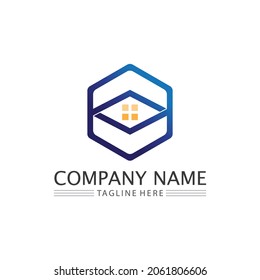 Building home logo, house logo, architecture, icon, residence and city, town, design and window, estate, business logo, vector home