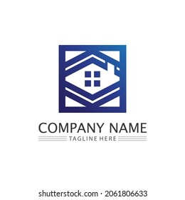 Building home logo, house logo, architecture, icon, residence and city, town, design and window, estate, business logo, vector home