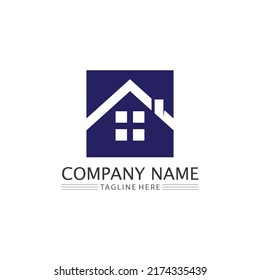 Building home logo, house logo, architecture, icon, residence and city, town, design and window, estate, business logo, vector home