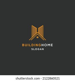 Building Home logo icon flat design template 
