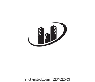 Building home logo vector black