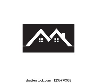 Building home logo vector black