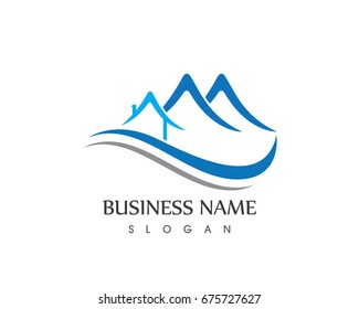 Building Home In Mountain Logo