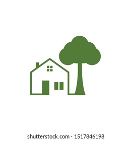 Building home nature icon vector illustration