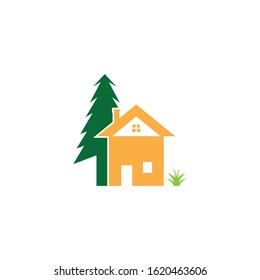 Building home nature icon vector illustration