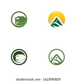 Building home nature icon vector illustration