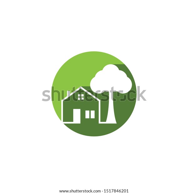 Building home nature\
icon vector\
illustration