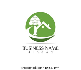 Building home nature logo design