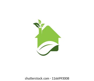 Building home nature logo vector template