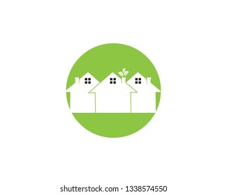 Building home nature logo vector