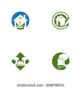 Building home nature logo  vector template