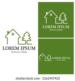 Building home nature logo  vector template