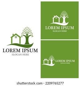 Building Home Nature Logo  Vector Template