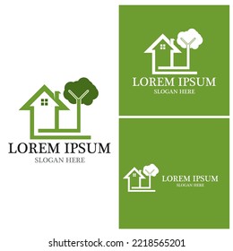 Building home nature logo  vector template