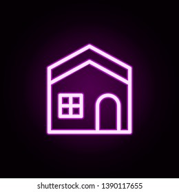 building home neon icon. Elements of building set. Simple icon for websites, web design, mobile app, info graphics