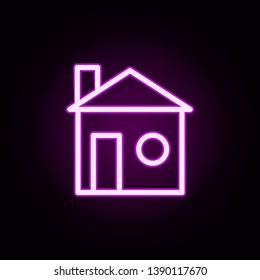 building home neon icon. Elements of building set. Simple icon for websites, web design, mobile app, info graphics
