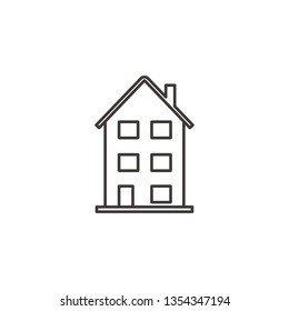 Building, home, outline, icon - Building vector icon