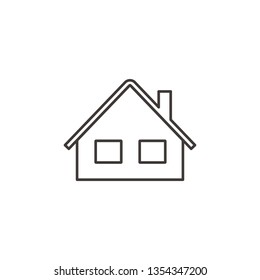 Building, home, outline, icon - Building vector icon