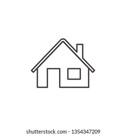 Building, home, outline, icon - Building vector icon