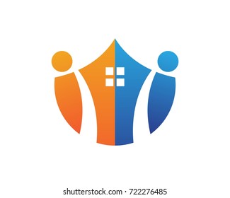 Building Home People Care Logo Design