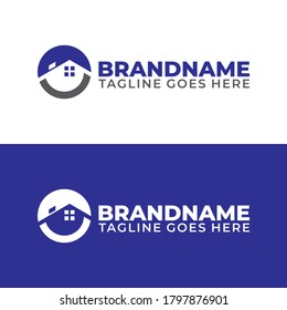 generación de datos vectores de plantillas de logotipo de propiedad residencial