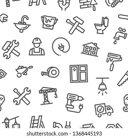 Building and home repair - Seamless pattern