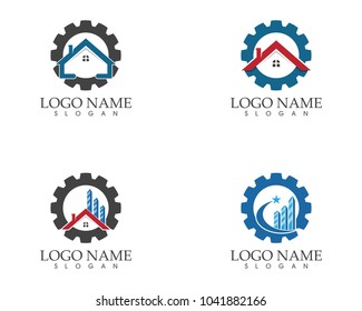 Building home repaired logo design template