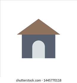 Building, Hose, House, Shop  Flat Color Icon. Vector icon banner Template