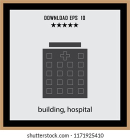 building, hospital  vector icon