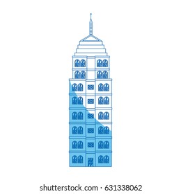 building hotel architecture facade blue line