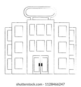 building hotel facade icon