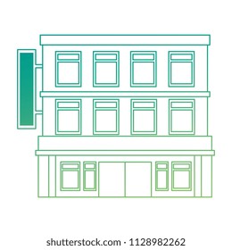 building hotel facade icon